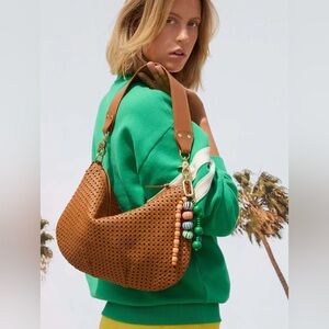 Clare V. Moyen Messenger Bag Tan Rattan